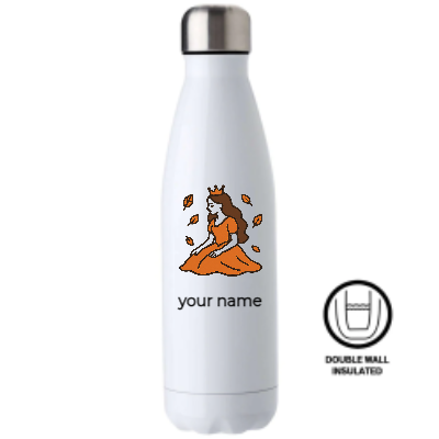 Autumn Girl hoodie and water bottle