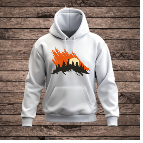 Mountain White Hoodie